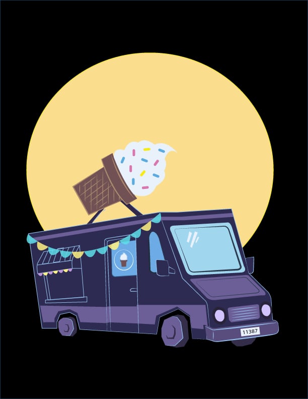 Icecream Truck illustration by Robert Filiuta