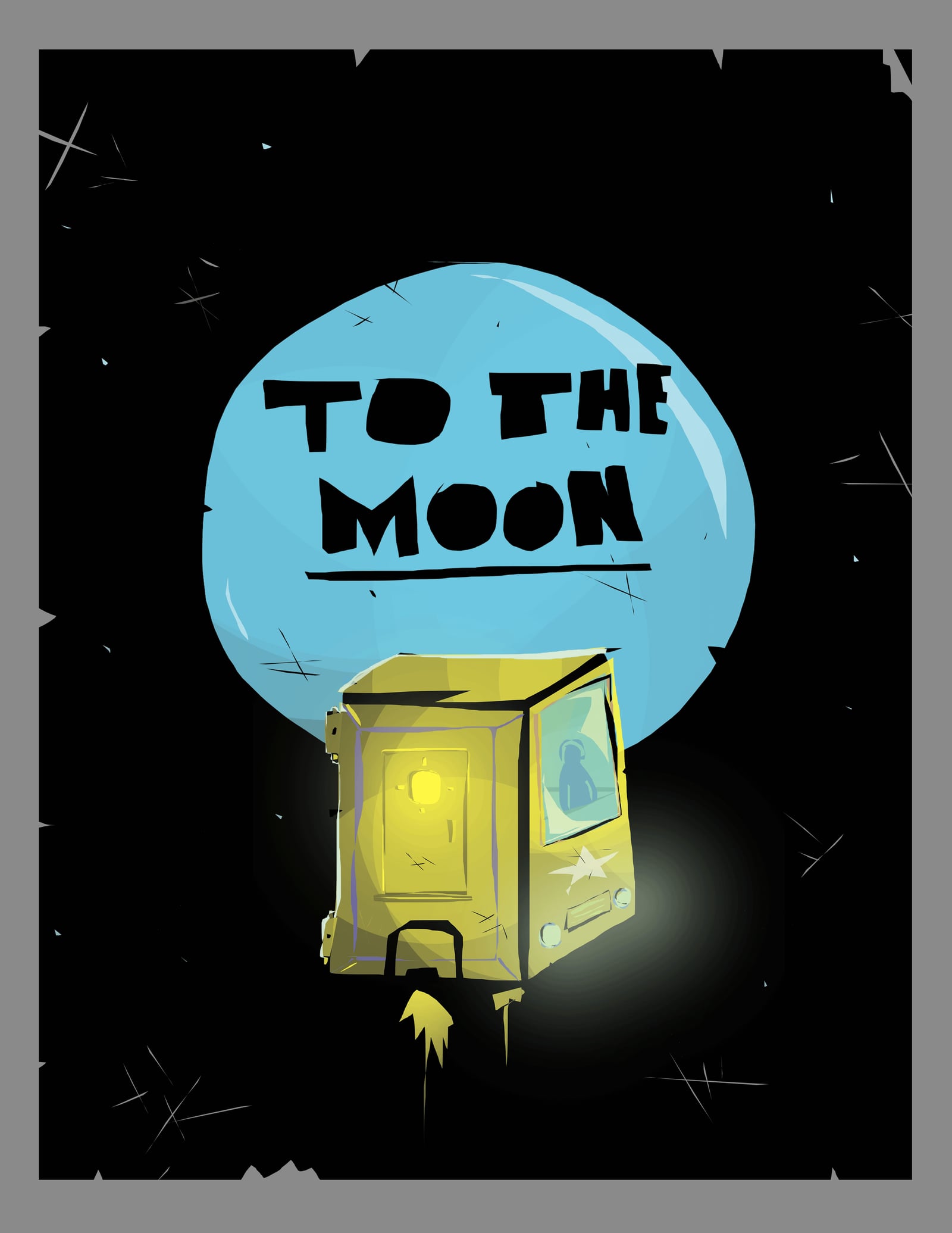 Tothemoonposter illustration by Robert Filiuta